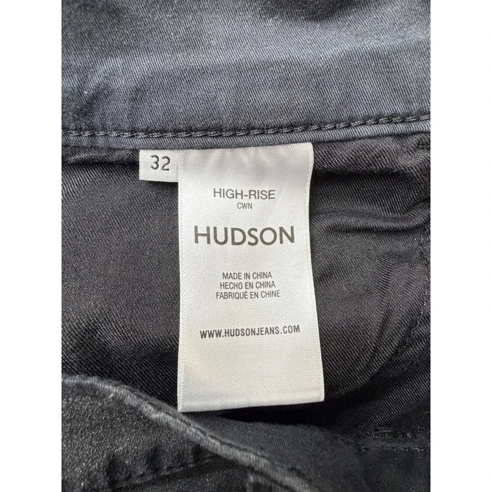 Hudson Bootcut Jeans Womens 32 Black High Rise Stretch Dark Wash Denim‎